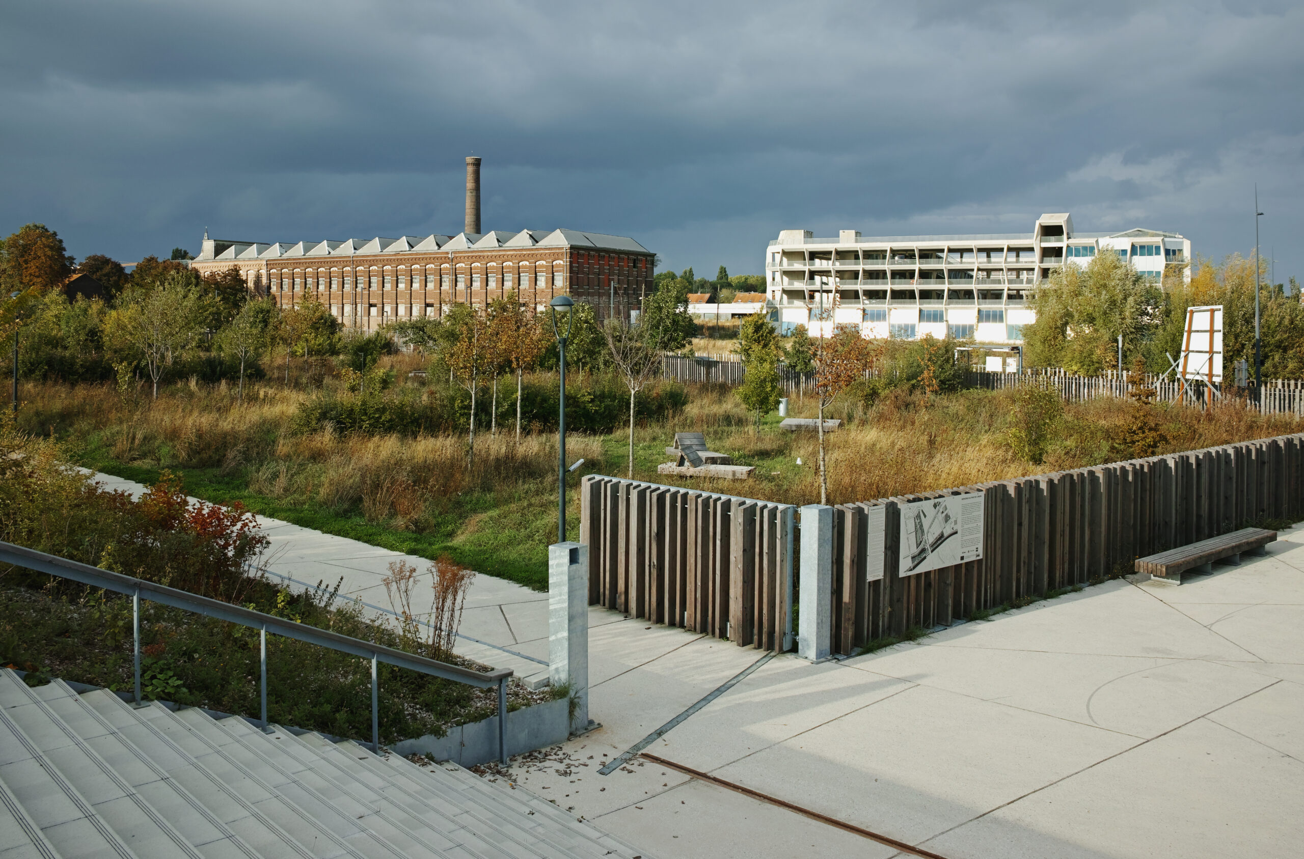Parc de l'Union a Tourcoing, ancien secteur industriel reconverti