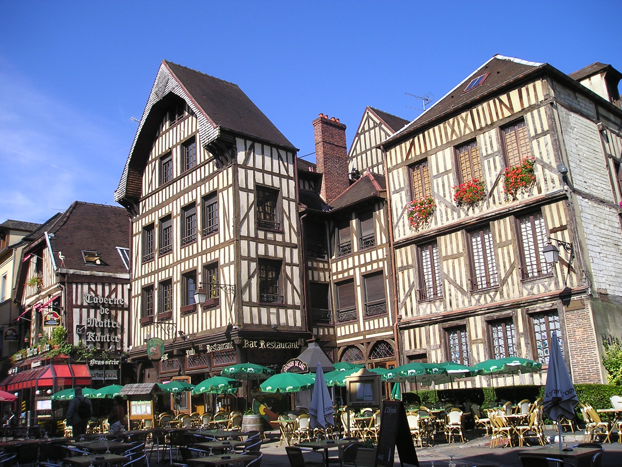 Maisons à pans de bois dans le centre historique de Troyes
